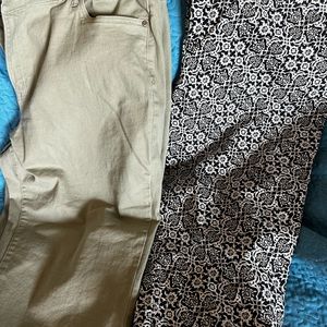 2 pair pants. 1 Capri. 1 regular length. Both size 20W. $10 for both.